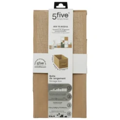 BOITE DE RANGEMENT TOILE DE JUTE 15X31CM