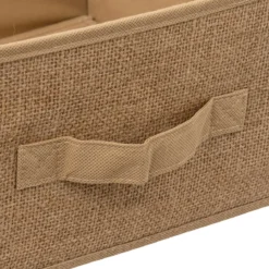 BOITE DE RANGEMENT TOILE DE JUTE 31X15CM