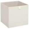 BOITE DE RANGEMENT TWEED BLANC 31X31CM