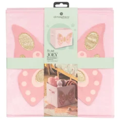 BOITE DE RANGEMENT VELOURS PAPILLON 29X29CM