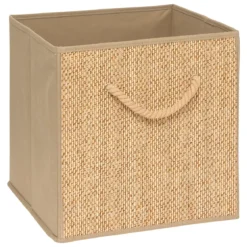 BOITE DE RANGEMENT 31X31CM BEIGE STEMY