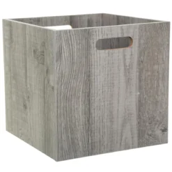 BOITE DE RANGEMENT 31X31CM BOIS GRIS