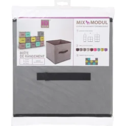 BOITE DE RANGEMENT 31X31CM GRIS