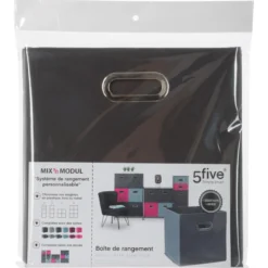 BOITE DE RANGEMENT 31X31CM GRIS ANTHRACITE