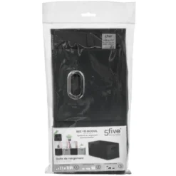BOITE DE RANGEMENT 15X31CM GRIS ANTHRACITE