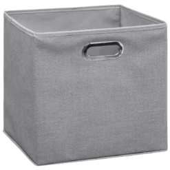 BOITE DE RANGEMENT 31X31CM GRIS CLAIR CHINE