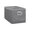 BOITE DE RANGEMENT 15X31CM GRIS CLAIR CHINE
