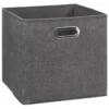 BOITE DE RANGEMENT 31X31CM GRIS FONCE CHINE