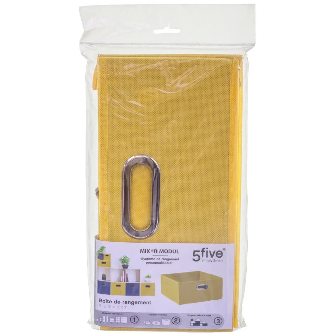 BOITE DE RANGEMENT 31X15CM JAUNE