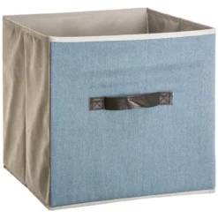 BOITE DE RANGEMENT 31X31CM JEAN BLEU CLAIR