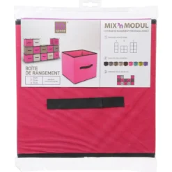 BOITE DE RANGEMENT 31X31CM ROSE