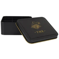 BOITE METAL NOIR ET DORE DOSETTE THE