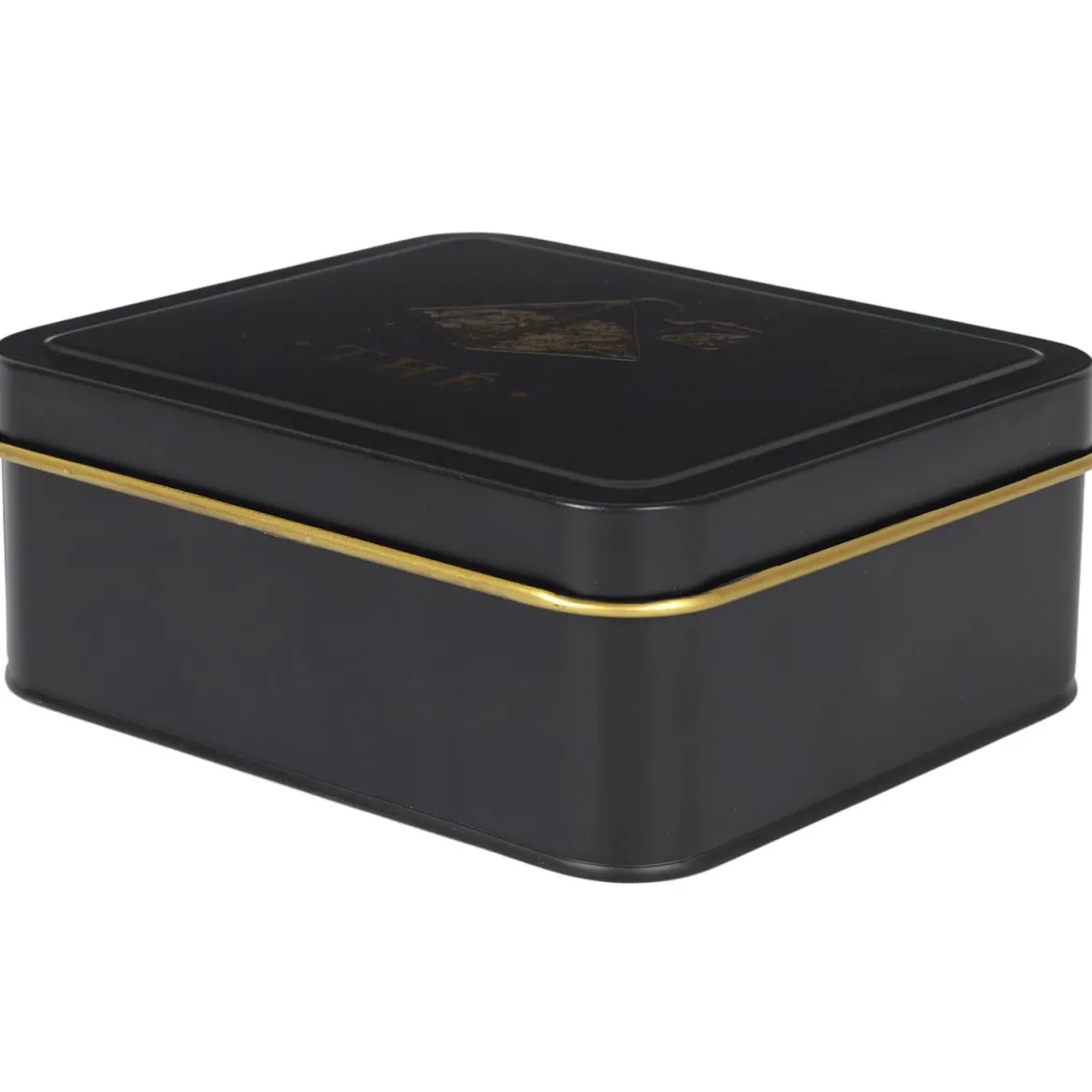 BOITE METAL NOIR ET DORE DOSETTE THE