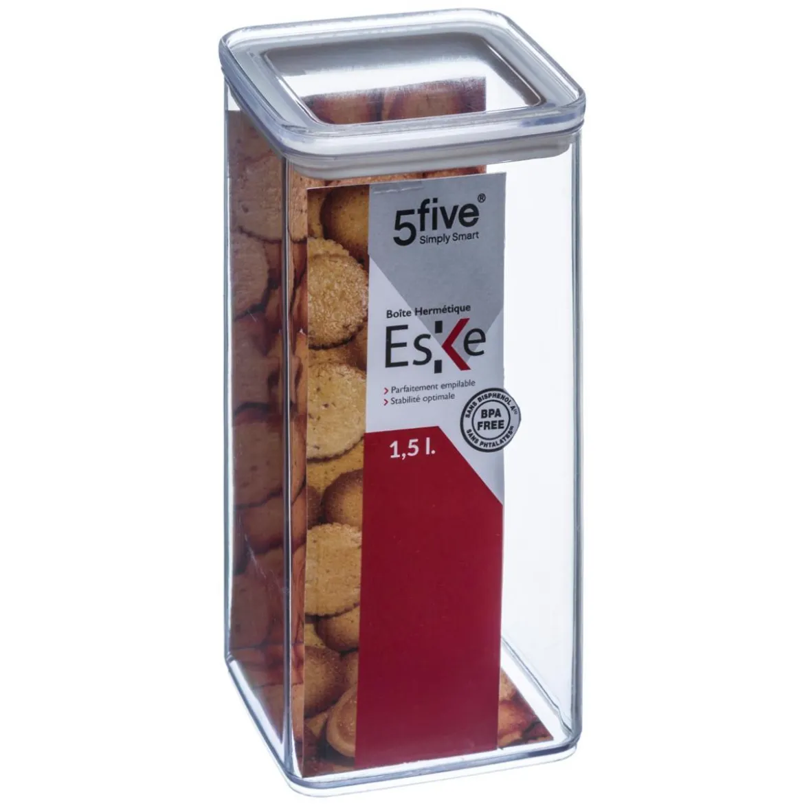 BOITE PLASTIQUE CARRE 1.5L ESKE