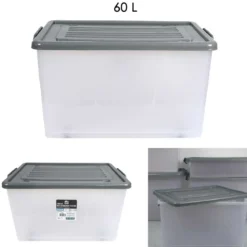 BOITE RANGEMENT PLASTIQUE 60L