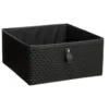 BOITE RANGEMENT 31X15CM CUIR TRESSE