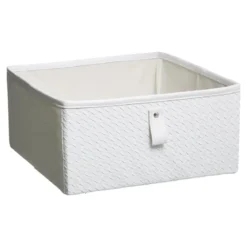 BOITE RANGEMENT 31X15CM CUIR TRESSE