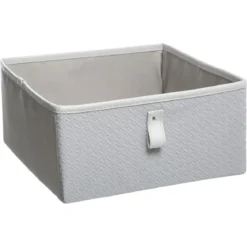 BOITE RANGEMENT 31X15CM CUIR TRESSE