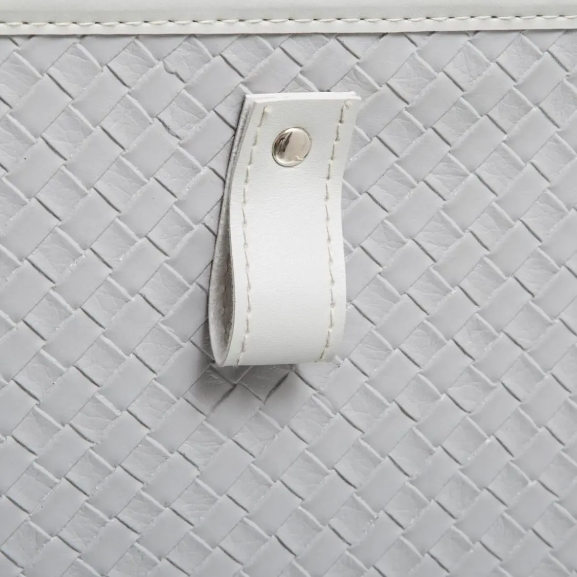 BOITE RANGEMENT 31X15CM CUIR TRESSE