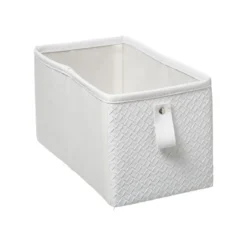 BOITE RANGEMENT 15X31CM CUIR TRESSE