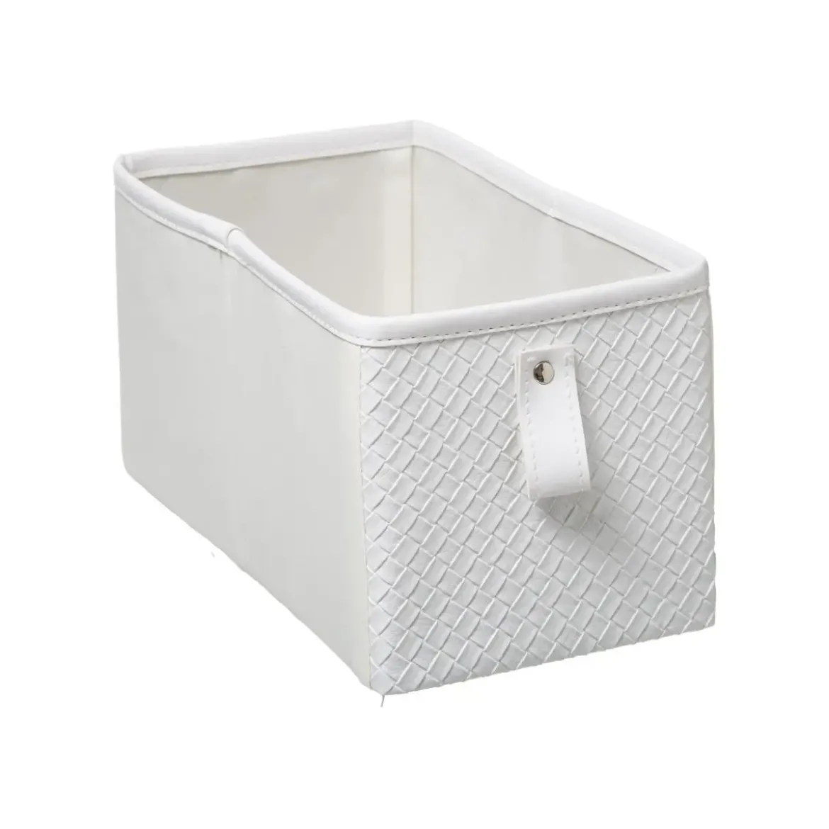 BOITE RANGEMENT 15X31CM CUIR TRESSE