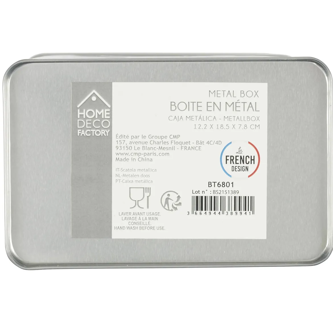 BOITE RIZ METAL EMBOSSE BROOKLYN