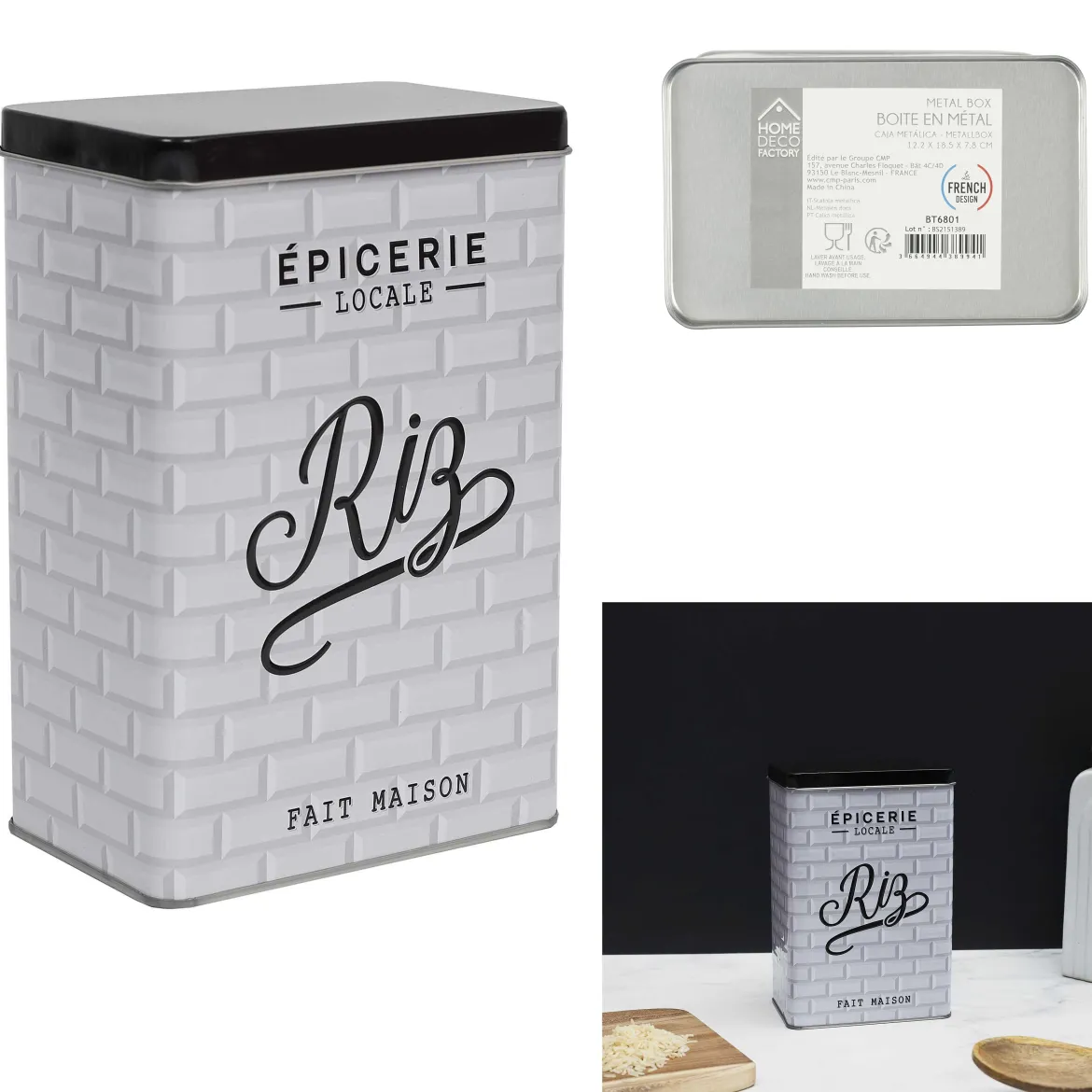 BOITE RIZ METAL EMBOSSE BROOKLYN