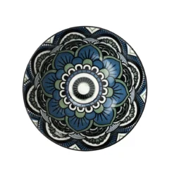 BOL MANDALA BLEU D.15CM
