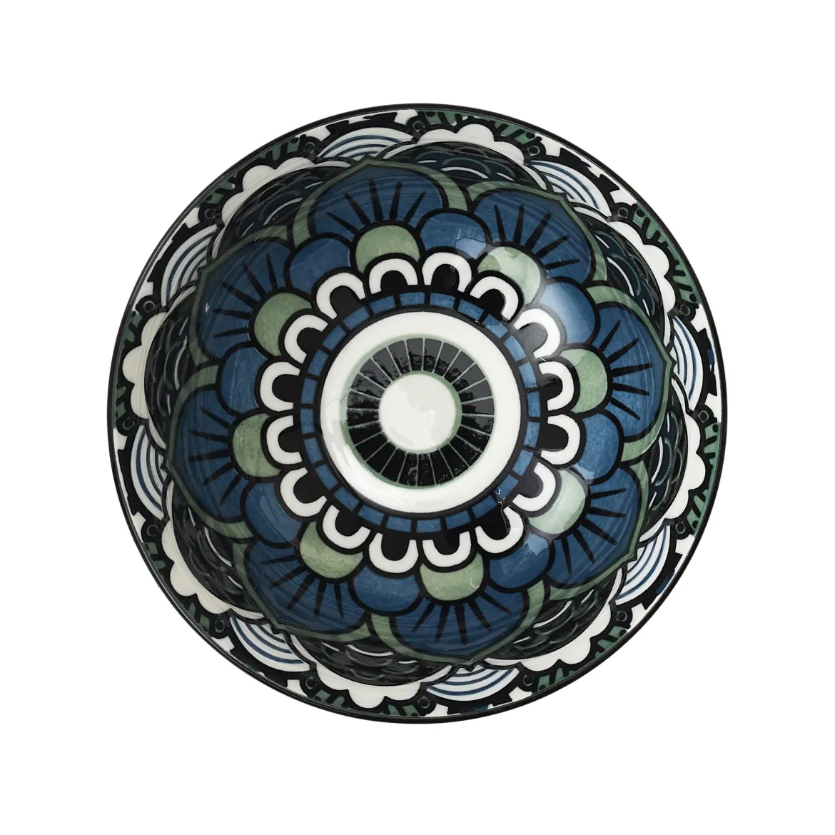 BOL MANDALA BLEU D.12CM