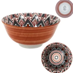 BOL MANDALA ORANGE D.15CM