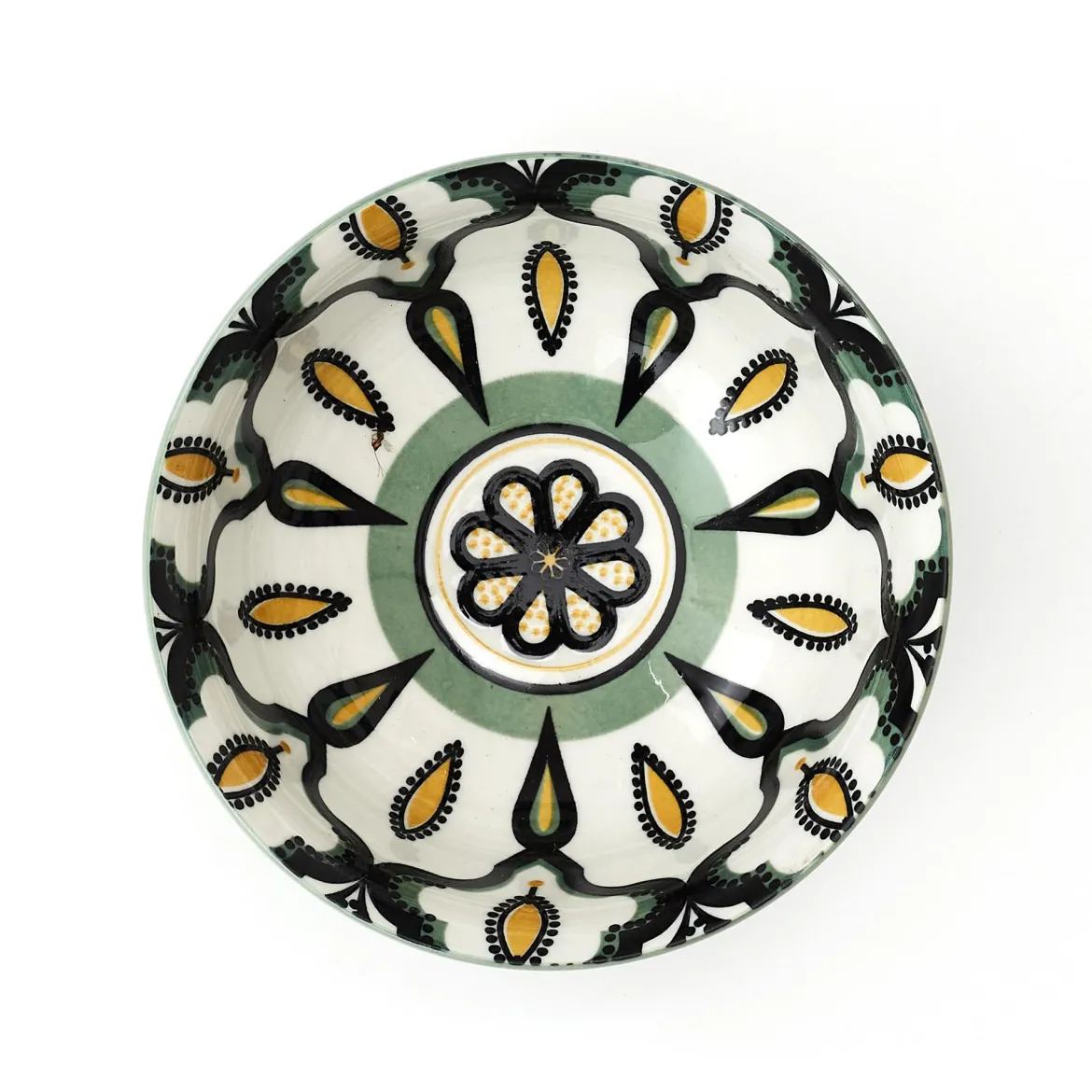 BOL MANDALA VERT D.12CM