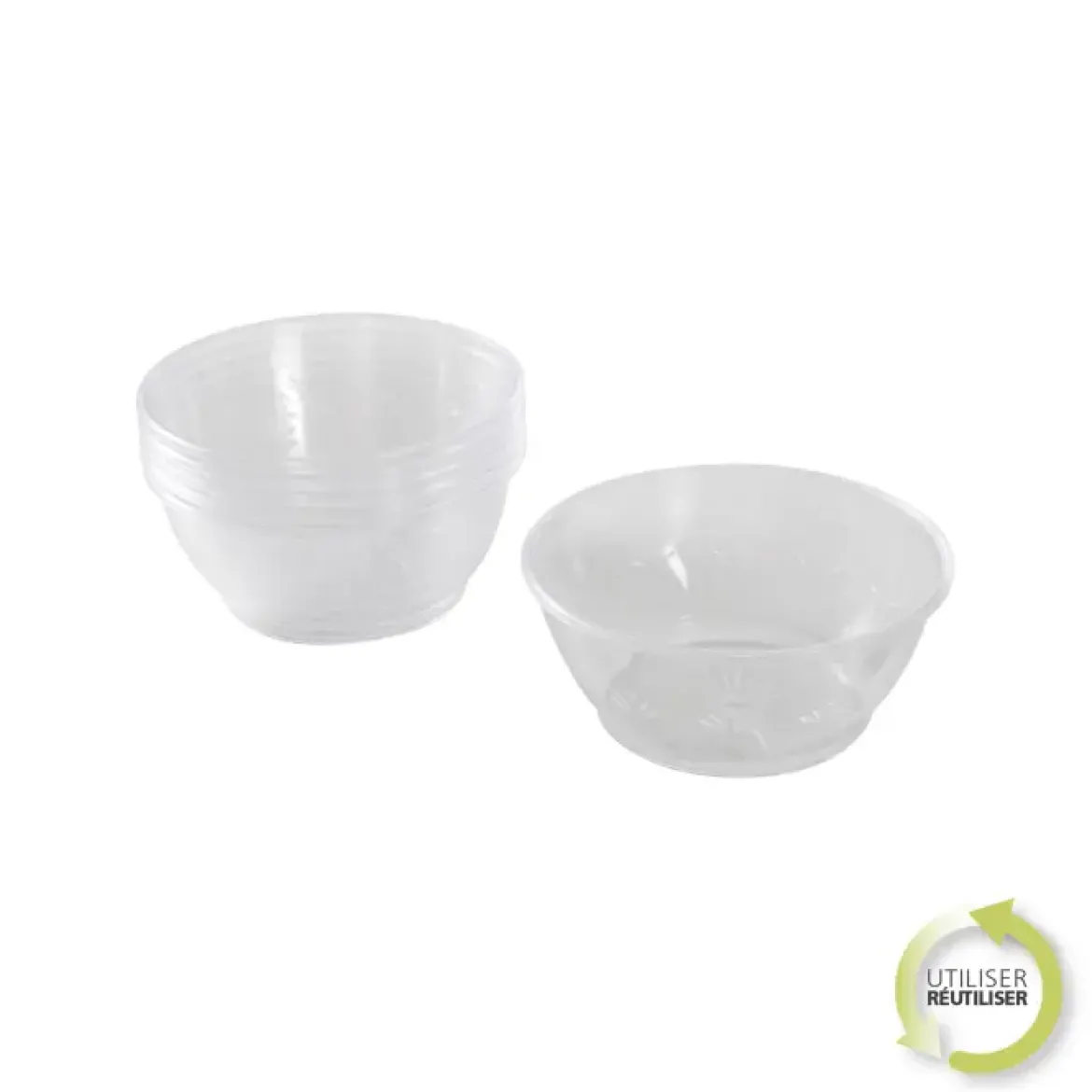 BOL PLASTIQUE TRANSPARENT 17.5CL X6PCS