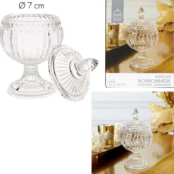 BONBONNIERE RONDE SUR PIED H15CM