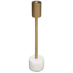 BOUGEOIR MARBRE SUITE BLANC H.27CM