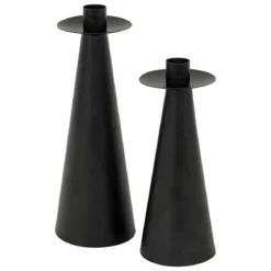BOUGEOIR METAL AUTOMNE NOIR TAILLE L