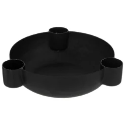 BOUGEOIR METAL JIL NOIR D.15CM