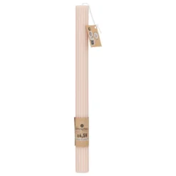 BOUGIE BATON DEMI ROSE H.26CM