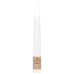 BOUGIE BATON HUGO BLANC H.30CM X2 PIECES