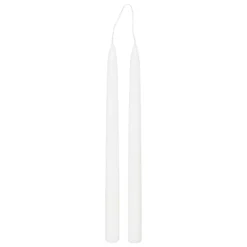BOUGIE BATON HUGO BLANC H.30CM X2 PIECES