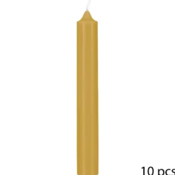 BOUGIE BATON HUGO JAUNE H.16CM X10 PIECES