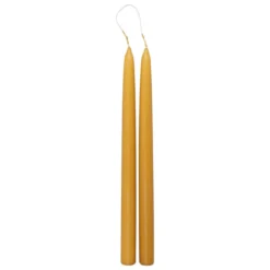 BOUGIE BATON HUGO JAUNE H.30CM X2 PIECES