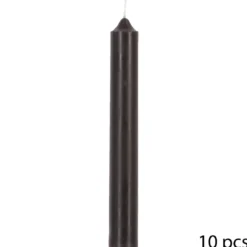 BOUGIE BATON HUGO NOIR H.16CM X10 PIECES