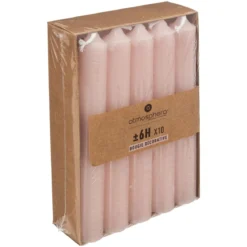 BOUGIE BATON HUGO ROSE H.16CM X10 PIECES