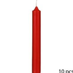BOUGIE BATON HUGO ROUGE H.16CM X10 PIECES