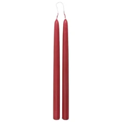 BOUGIE BATON HUGO ROUGE H.30CM X2 PIECES