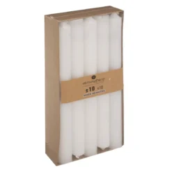 BOUGIE BATON MANY BLANC H.25CM X10 PIECES
