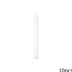 BOUGIE BATON MANY BLANC H.25CM X10 PIECES