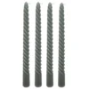 BOUGIE BATON TWIST HUGO VERT H.25CM X4 PIECES