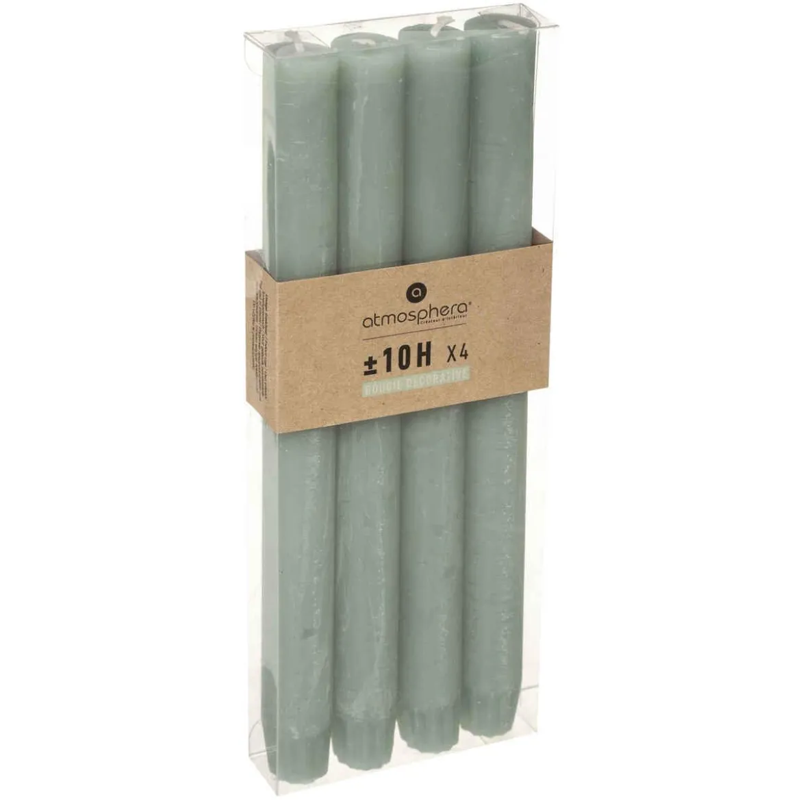 BOUGIE BATON X4 RUSTIC EUCALYPTUS H.24.5CM