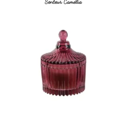 BOUGIE BOHEME ECRIN EN VERRE 6.5X9CM